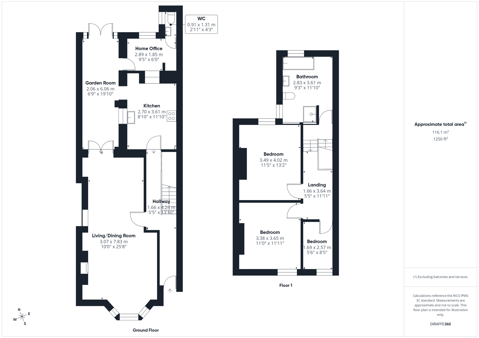 Floorplan of 3 bedroom Mid Terrace House for sale, Griffin Road, Clevedon, North Somerset, BS21