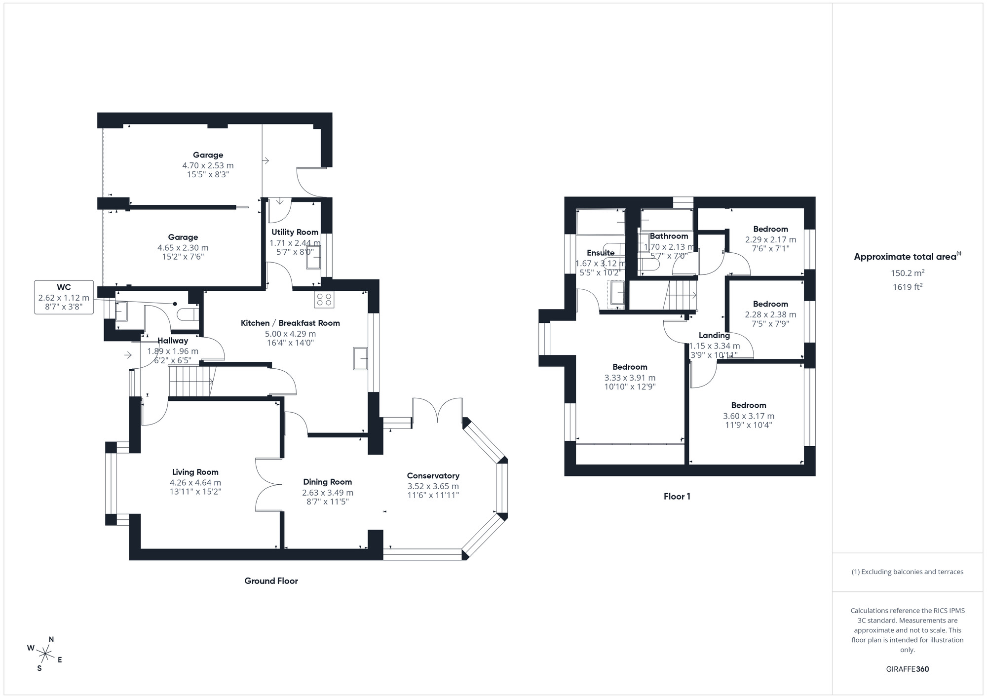 Floorplan of 4 bedroom Detached House to rent, Rowan Way, Langford, North Somerset, BS40