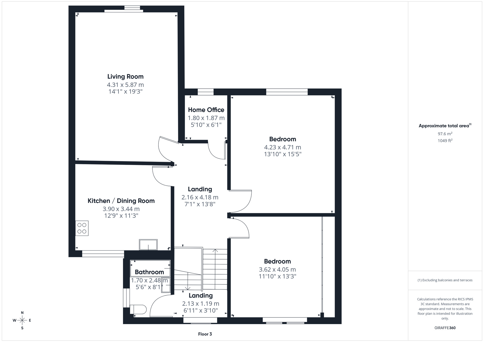 Floorplan of 2 bedroom Flat for sale, Albert Road, Clevedon, North Somerset, BS21