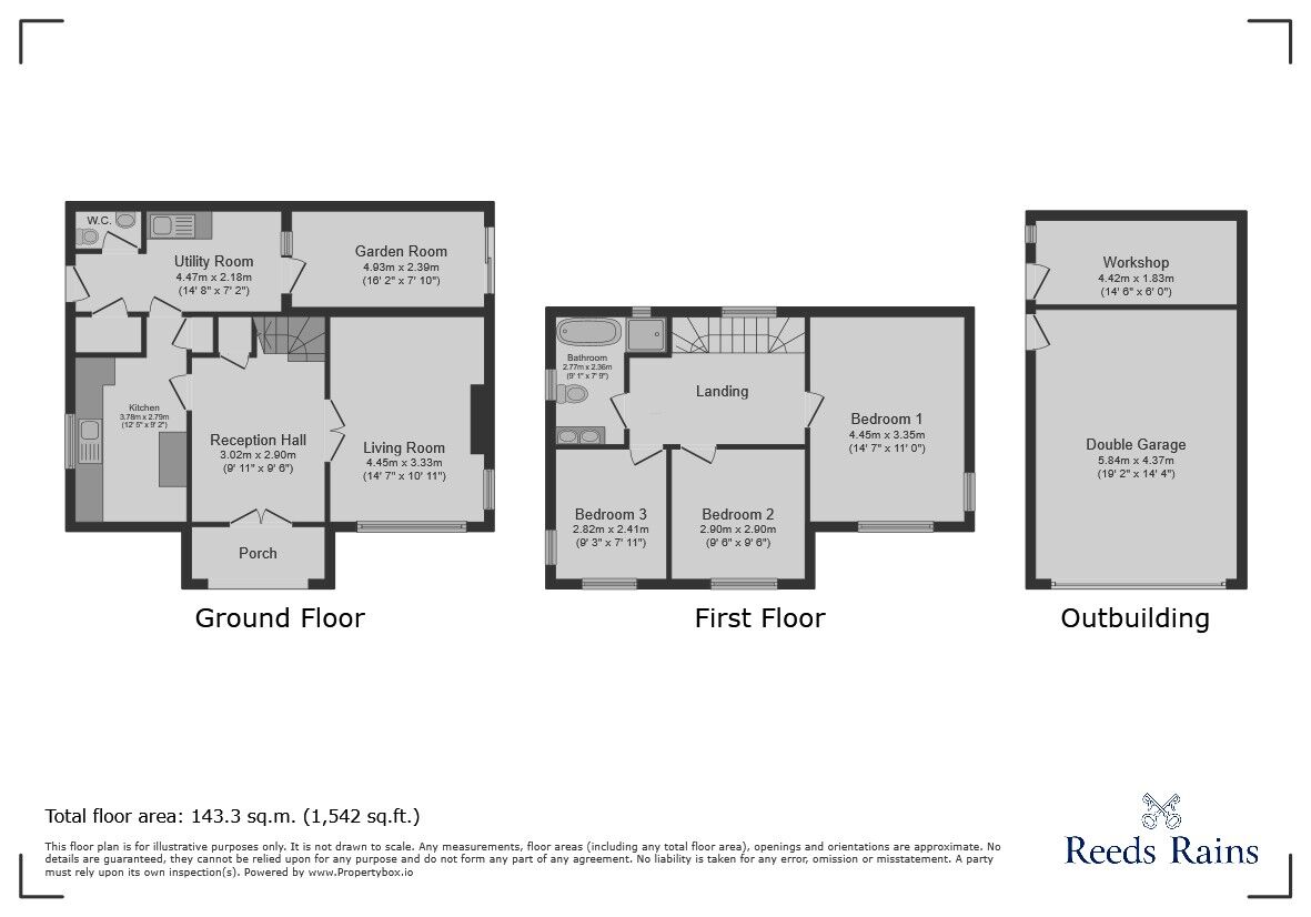 Floorplan of 3 bedroom Detached House for sale, Ashleigh Road, Yatton, Bristol, BS49
