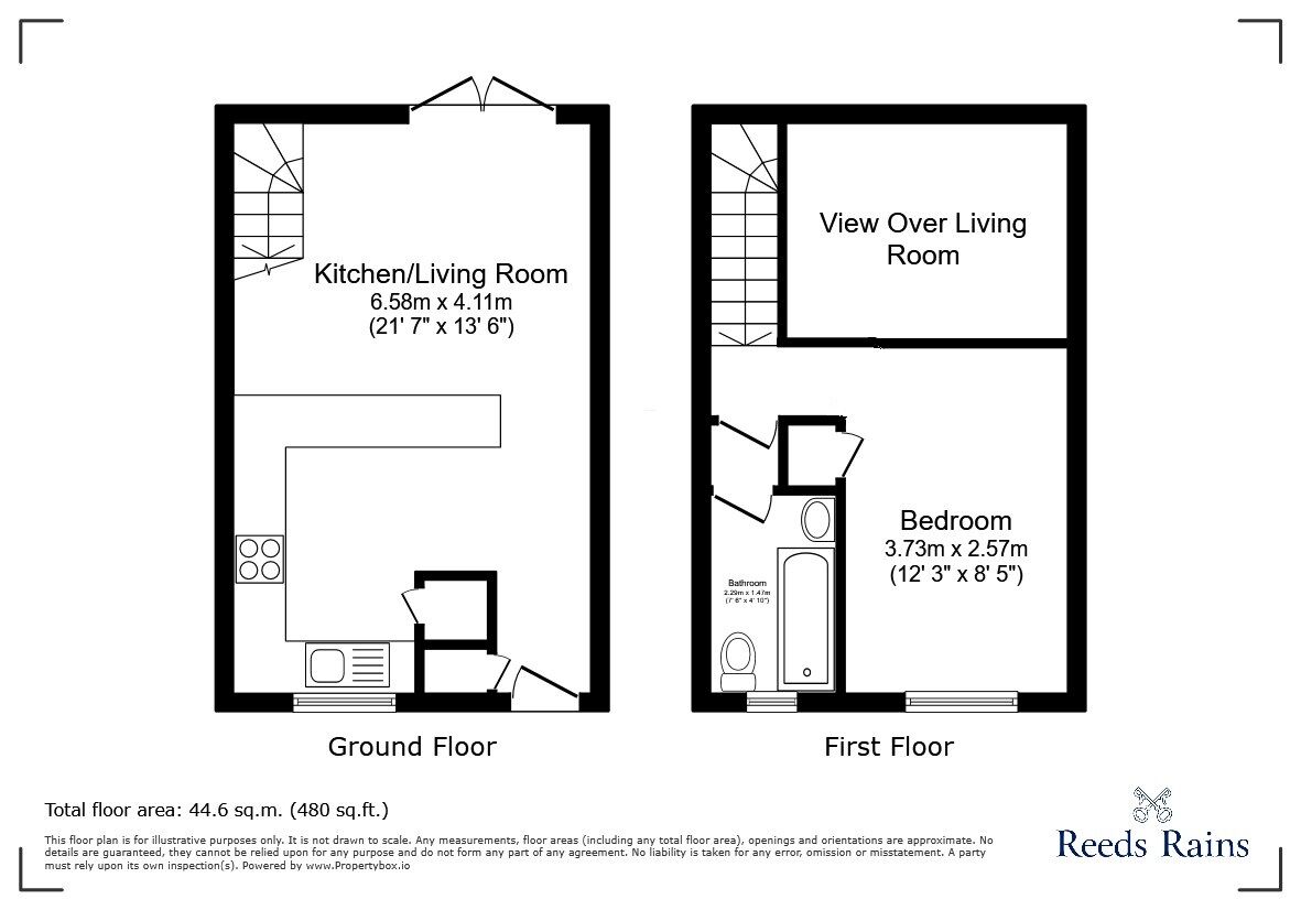 Floorplan of 1 bedroom Mid Terrace House for sale, Cannons Gate, Clevedon, North Somerset, BS21
