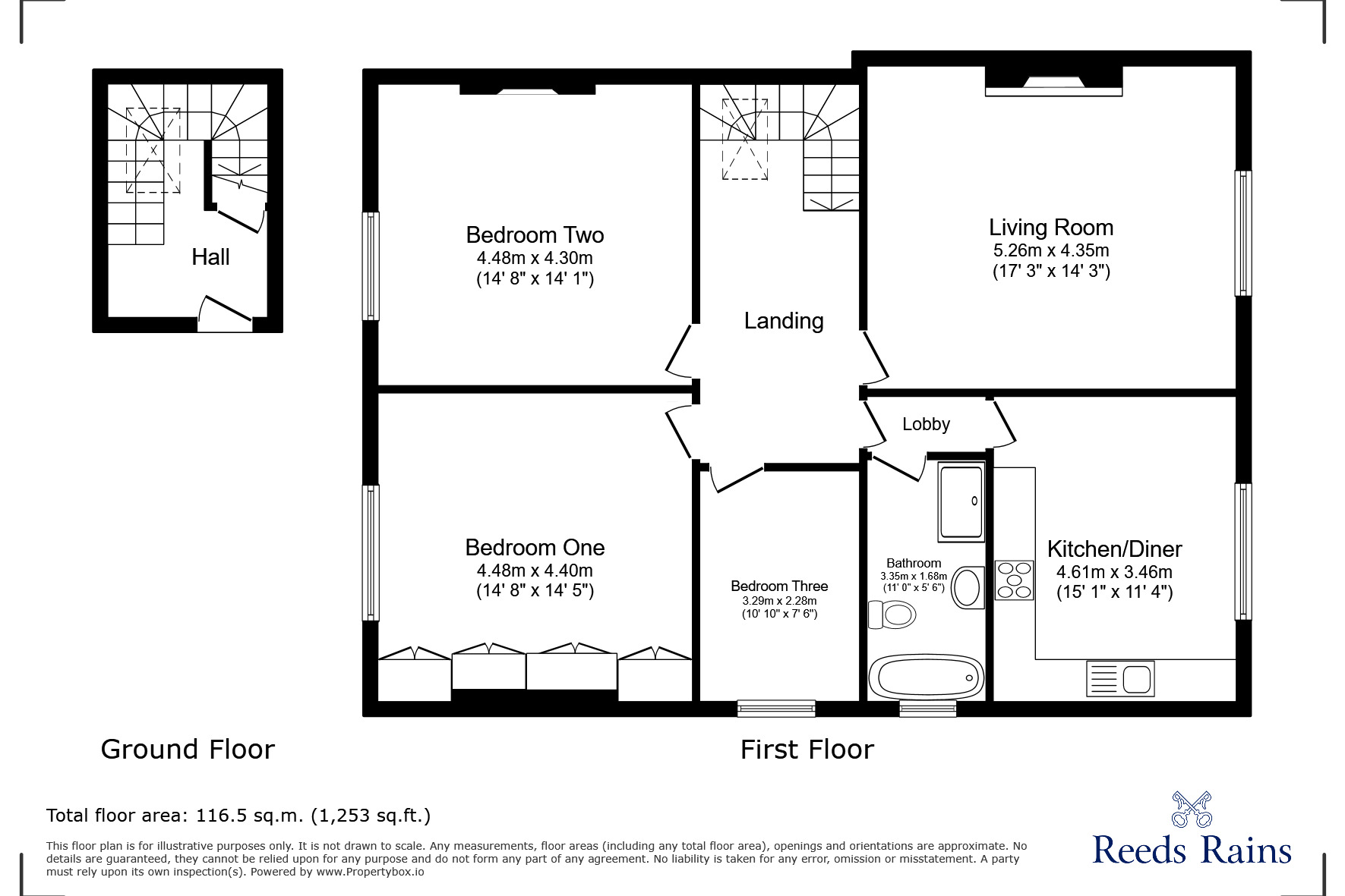 Floorplan of 3 bedroom Flat to rent, Elton Road, Clevedon, North Somerset, BS21