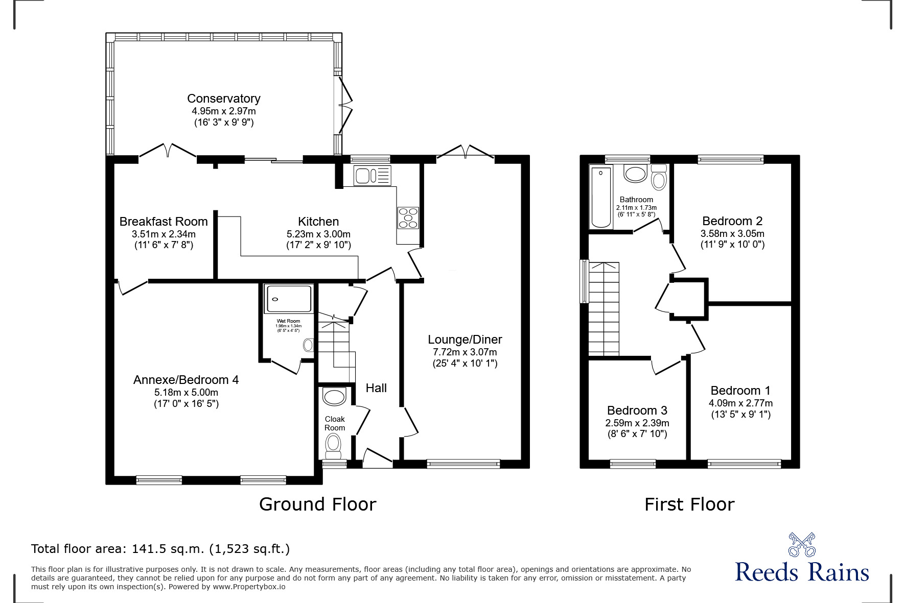 Floorplan of 3 bedroom Detached House for sale, Meadowland, Yatton, Bristol, BS49