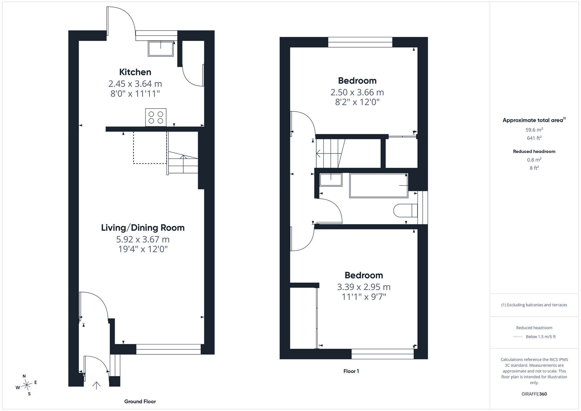 Floorplan of 2 bedroom End Terrace House for sale, Netherways, Clevedon, North Somerset, BS21