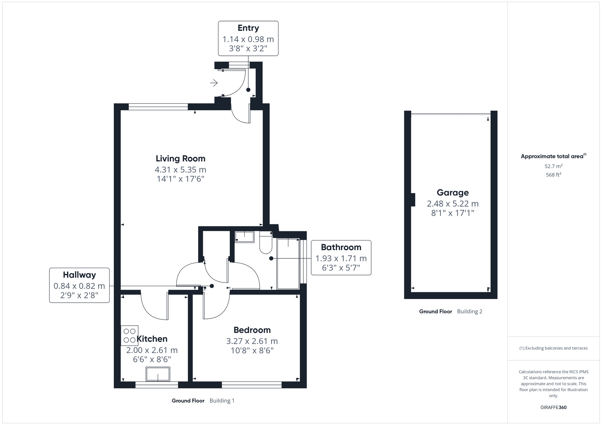 Floorplan of 1 bedroom Flat to rent, Marindin Drive, Weston-super-Mare, Somerset, BS22