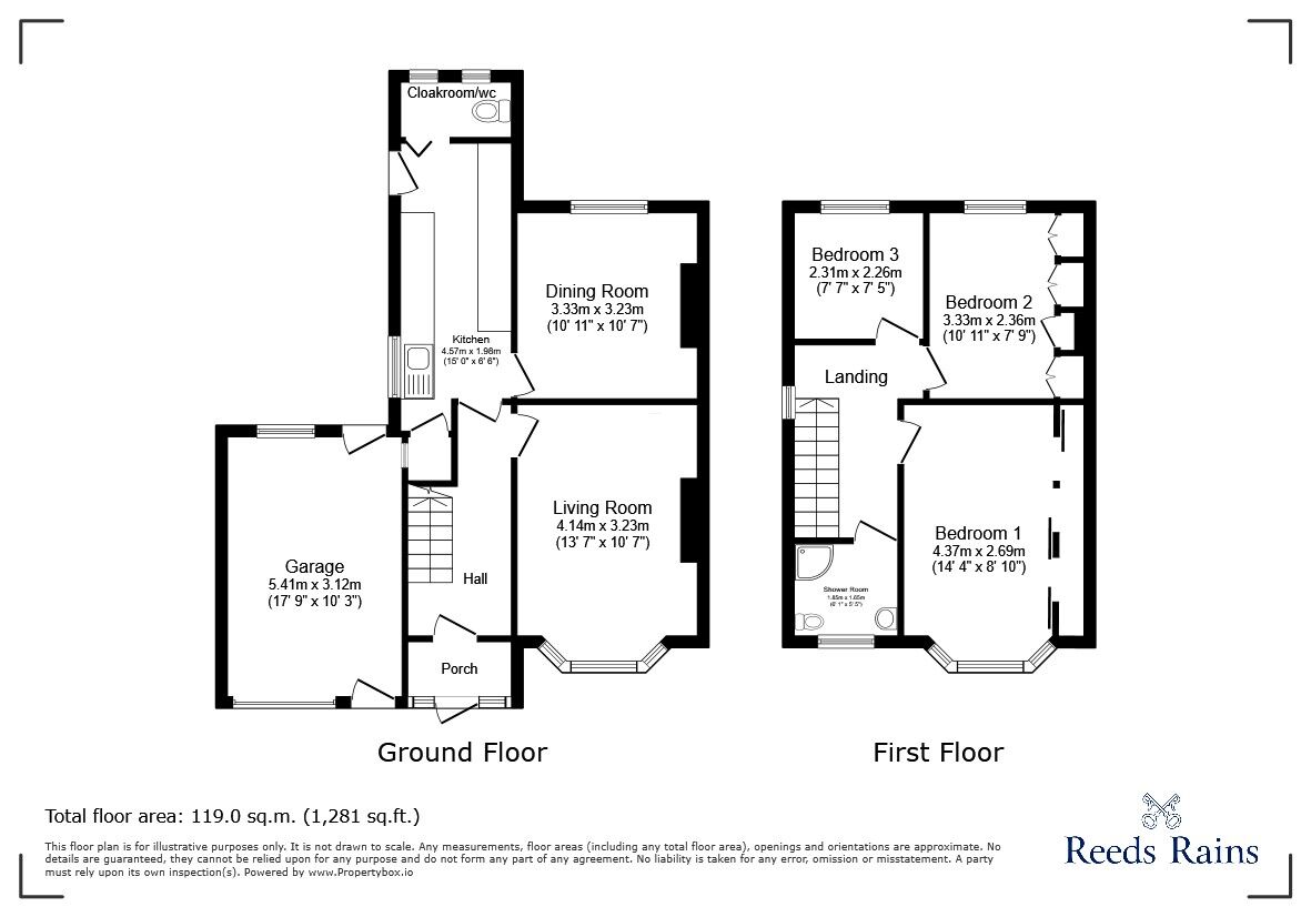 Floorplan of 3 bedroom Semi Detached House for sale, Oldville Avenue, Clevedon, North Somerset, BS21
