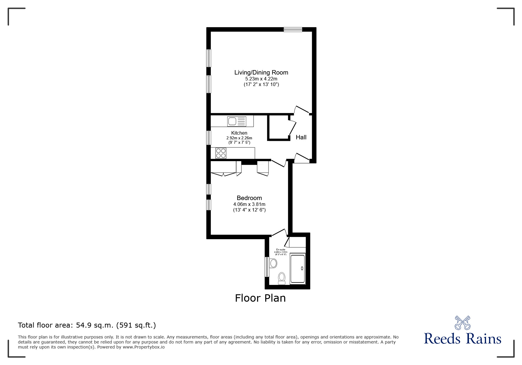 Floorplan of 1 bedroom Flat for sale, The Avenue, Clevedon, North Somerset, BS21