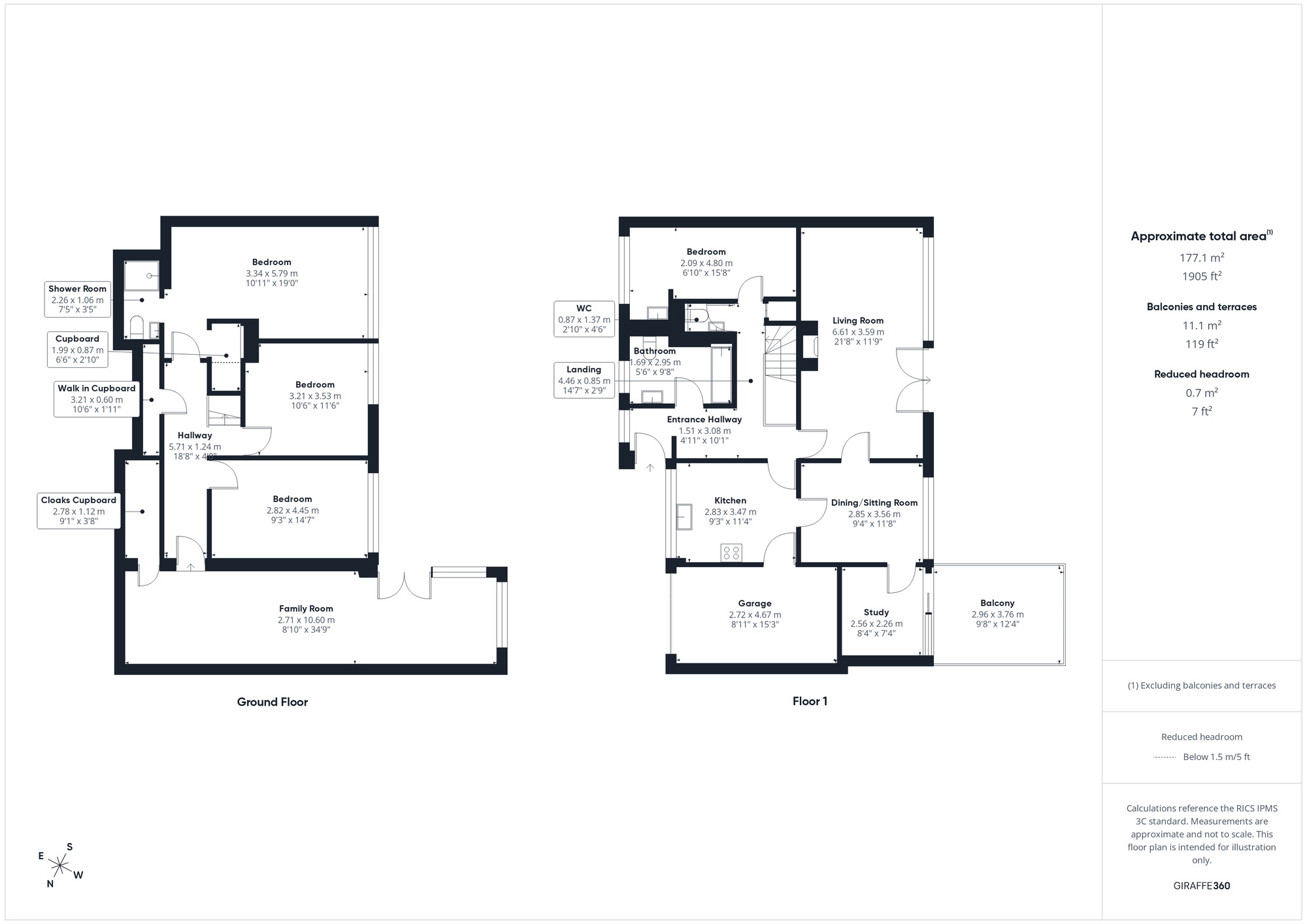 Floorplan of 4 bedroom Link Detached House to rent, Glenwood Rise, Portishead, North Somerset, BS20