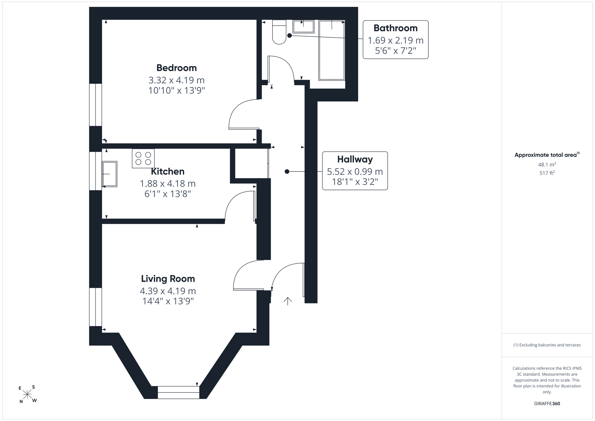Floorplan of 1 bedroom Flat for sale, The Avenue, Clevedon, North Somerset, BS21