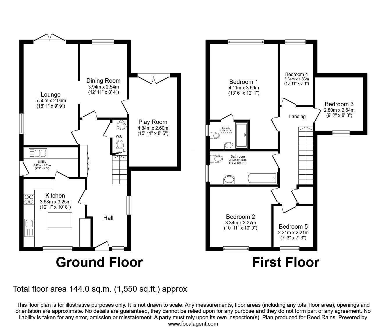 Floorplan of 5 bedroom Detached House for sale, Holmesville Avenue, Congleton, Cheshire, CW12