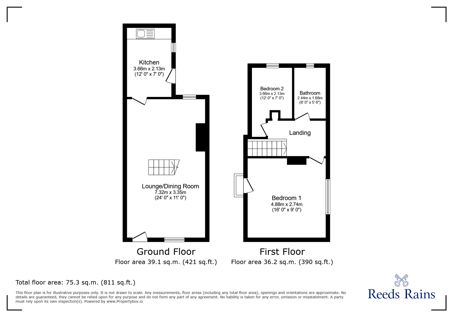 Floorplan of 2 bedroom Mid Terrace House to rent, Astbury Street, Congleton, Cheshire, CW12