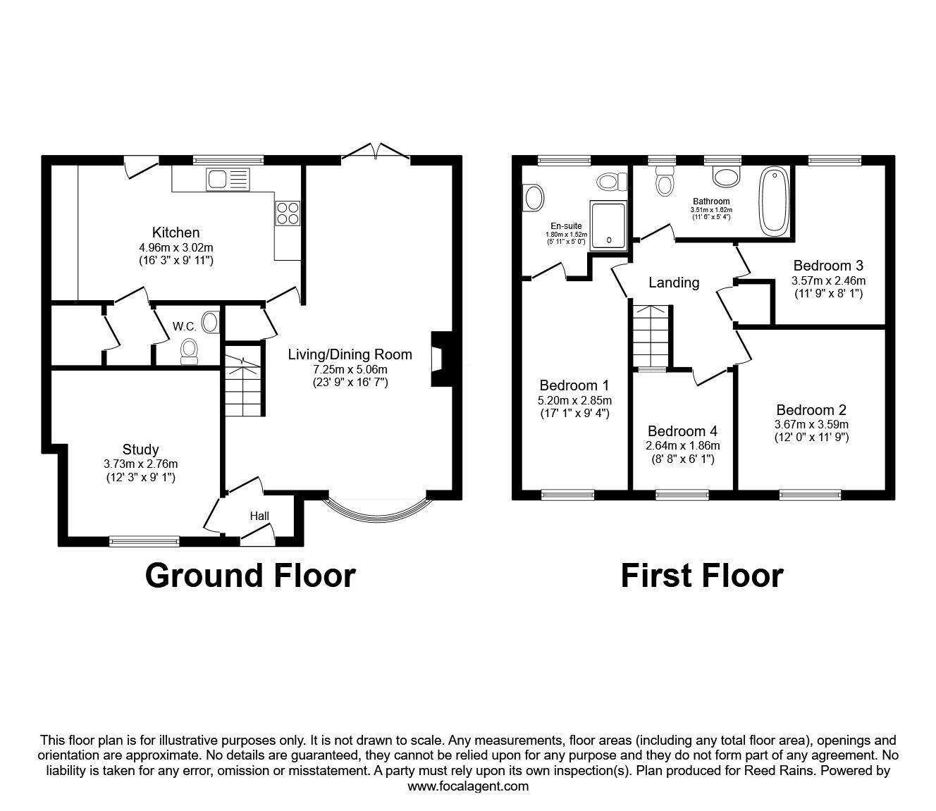 Floorplan of 4 bedroom Detached House for sale, Kennet Drive, Congleton, Cheshire, CW12