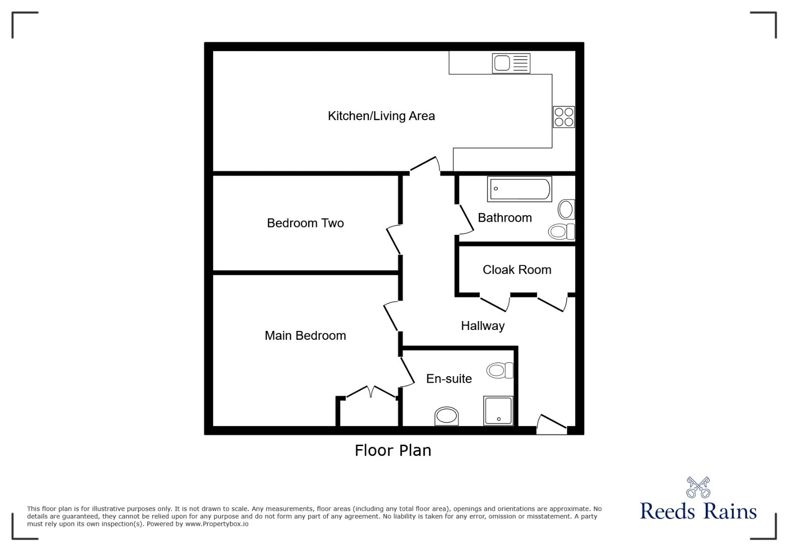 Floorplan of 2 bedroom  Flat to rent, Bath Vale, Congleton, Cheshire, CW12