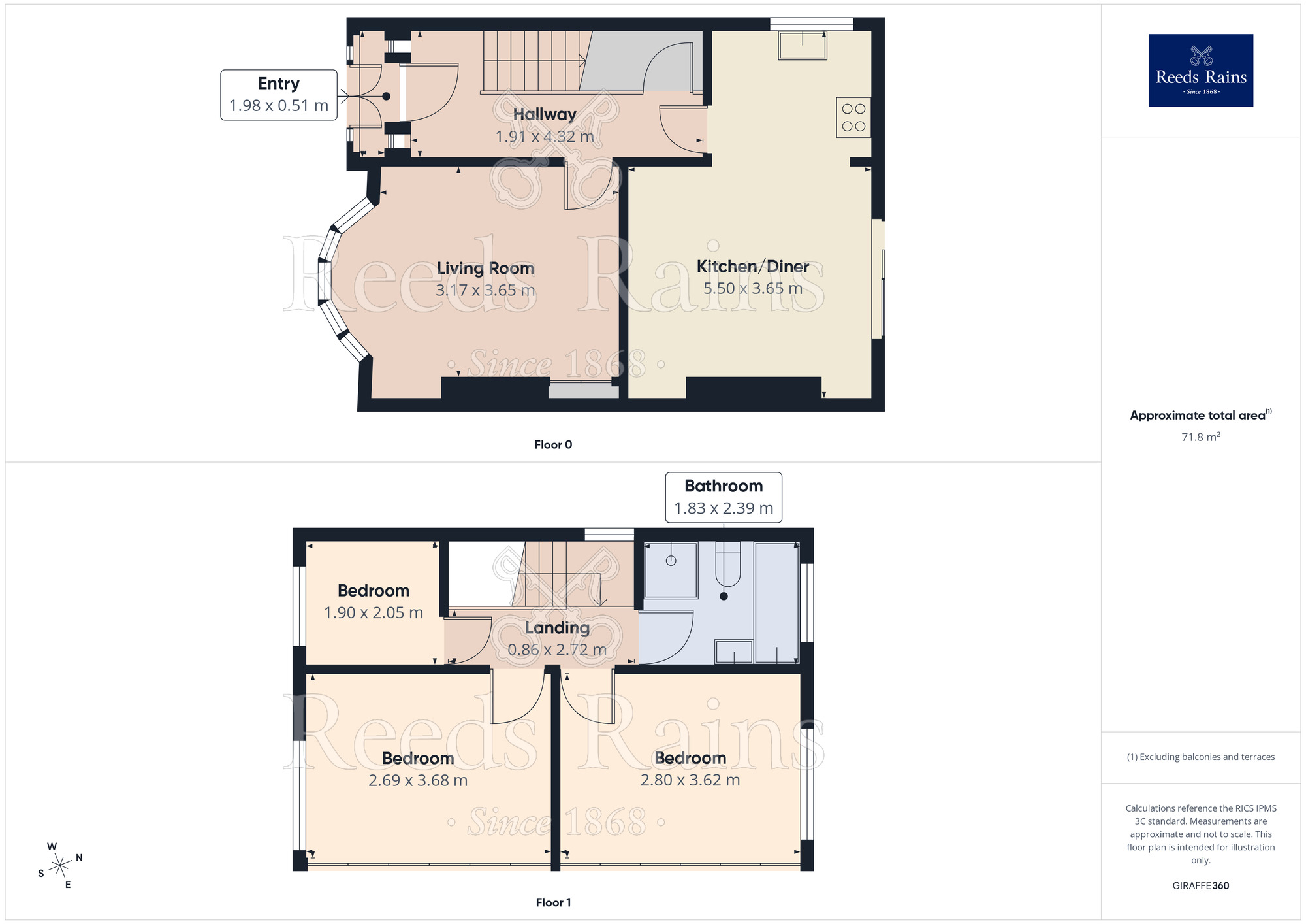 Floorplan of 3 bedroom Semi Detached House for sale, Park Lane, Knypersley, Staffordshire, ST8