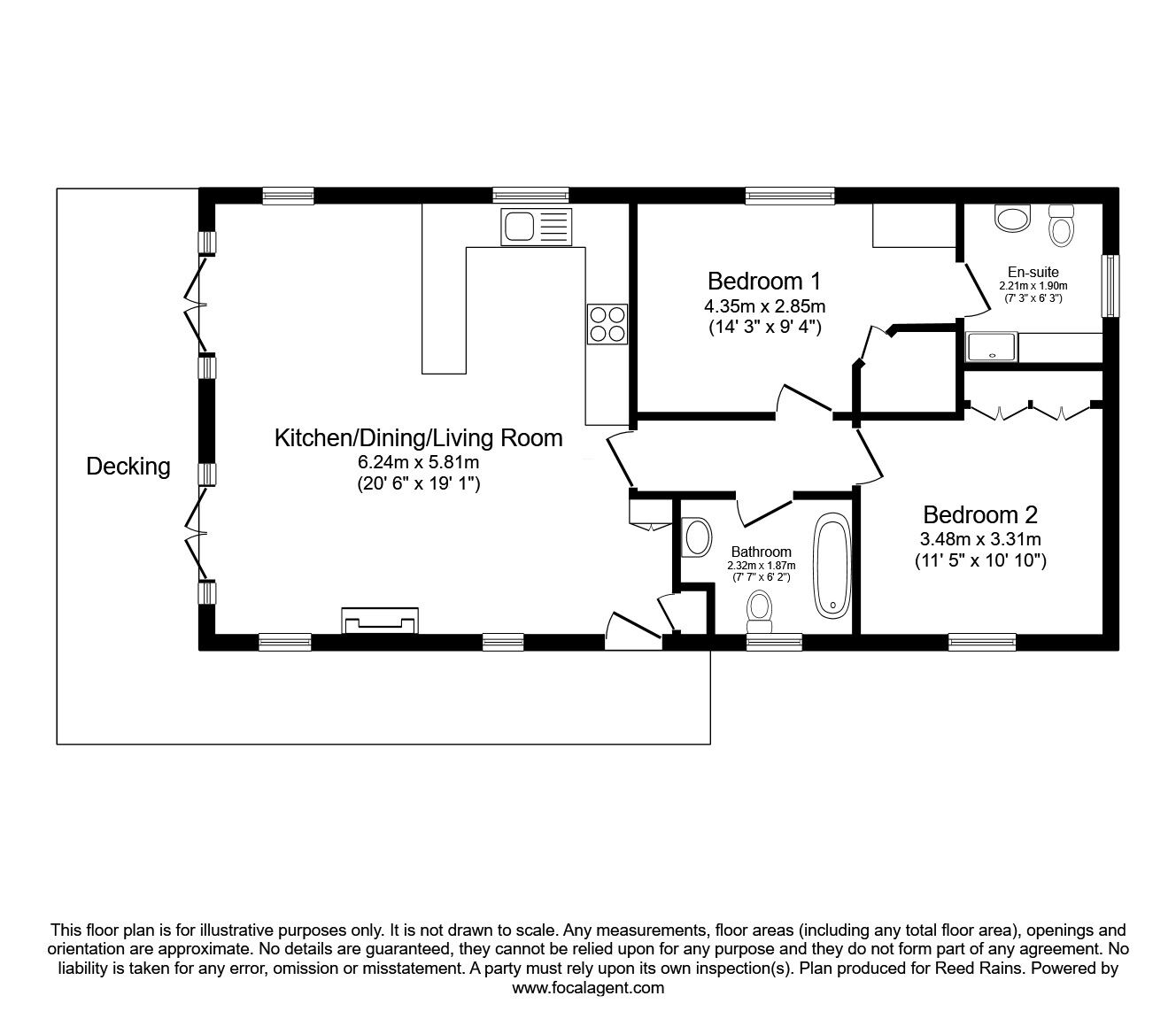 Floorplan of 2 bedroom Detached Bungalow for sale, Ladera Retreat, Eaton, Cheshire, CW12