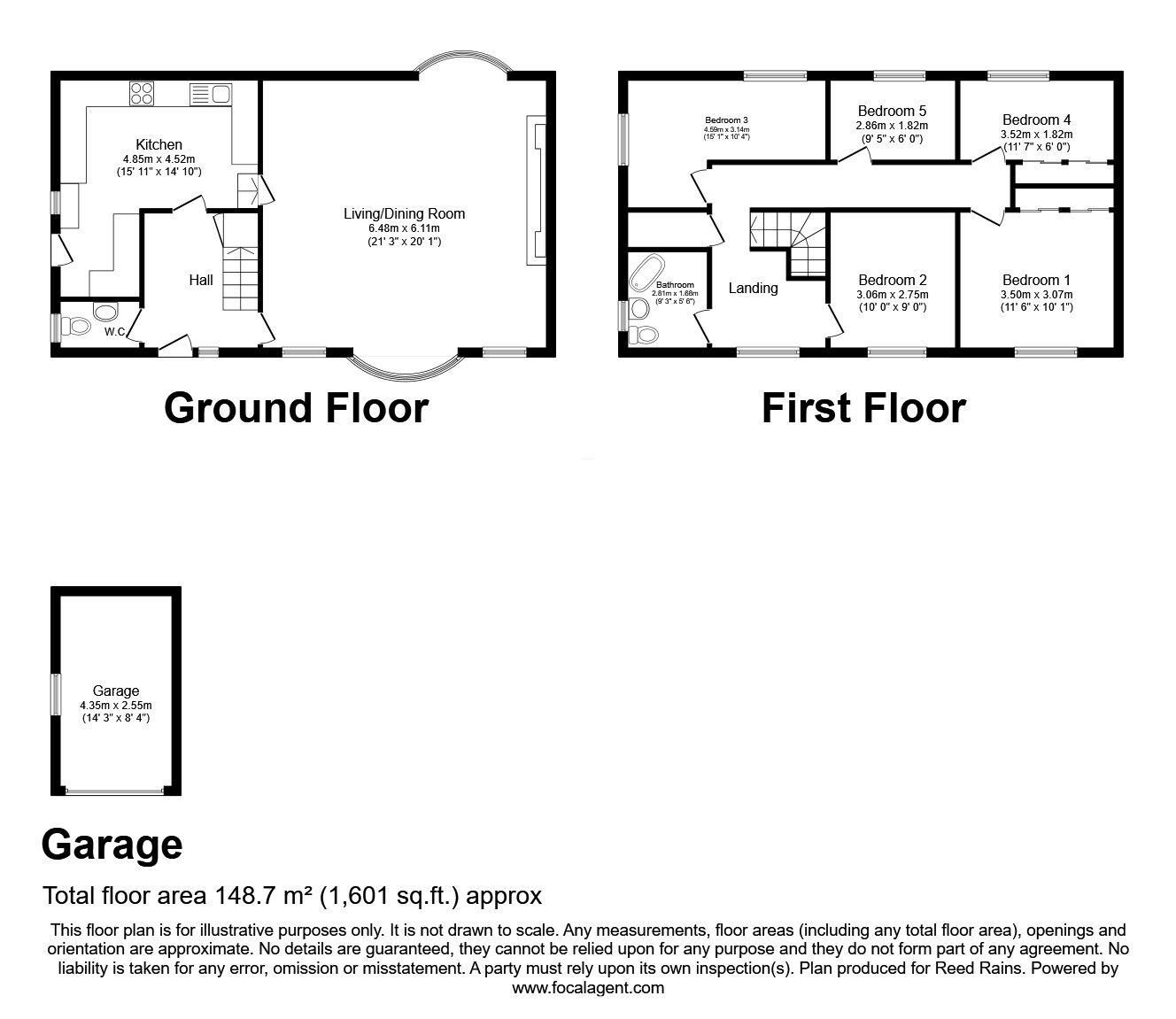 Floorplan of 5 bedroom Detached House for sale, Wedgwood Lane, Gillow Heath, Staffordshire, ST8