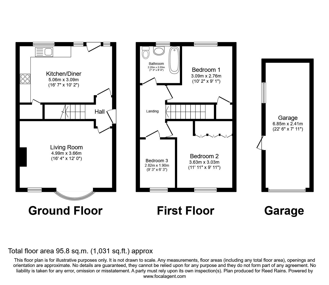 Floorplan of 3 bedroom Semi Detached House for sale, Belgrave Avenue, Congleton, Cheshire, CW12
