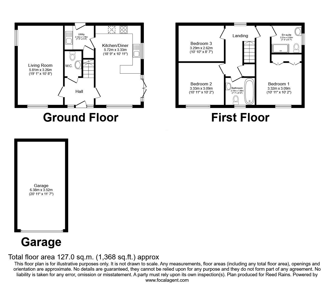 Floorplan of 3 bedroom Detached House for sale, Guy Gibson Drive, Congleton, Cheshire, CW12