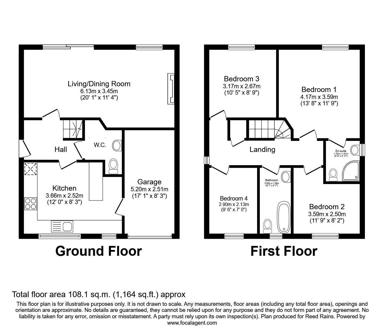Floorplan of 4 bedroom Detached House for sale, High View, Mow Cop, Cheshire, ST7