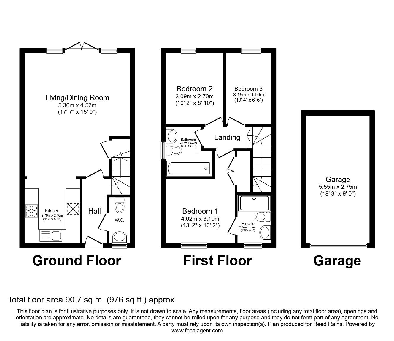 Floorplan of 3 bedroom Semi Detached House for sale, Loachbrook Farm Way, Congleton, Cheshire, CW12