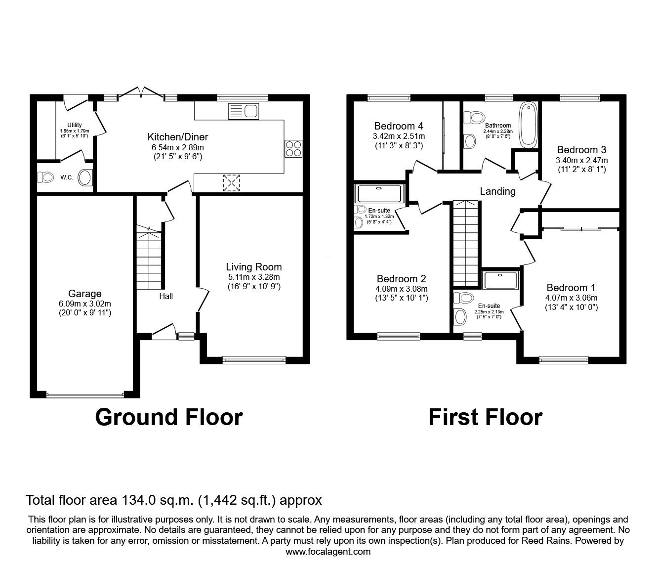 Floorplan of 4 bedroom Detached House for sale, Longship Close, Congleton, Cheshire, CW12