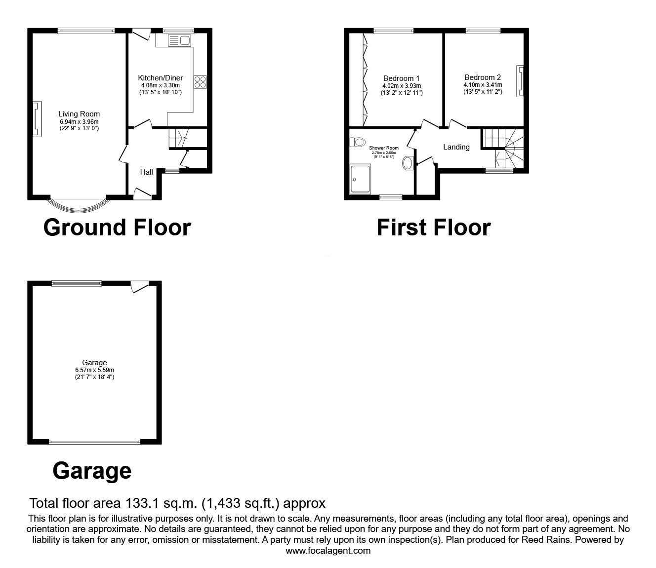 Floorplan of 2 bedroom Semi Detached House for sale, Bleeding Wolf Lane, Scholar Green, Cheshire, ST7