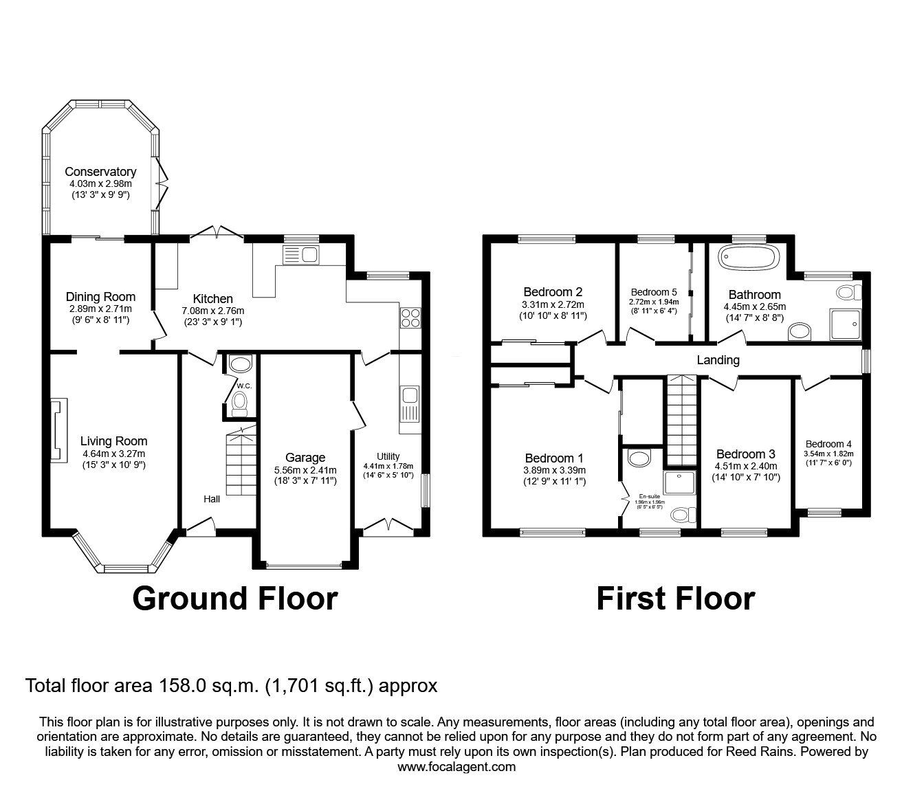Floorplan of 5 bedroom Detached House for sale, Clough Hall Road, Kidsgrove, Staffordshire, ST7