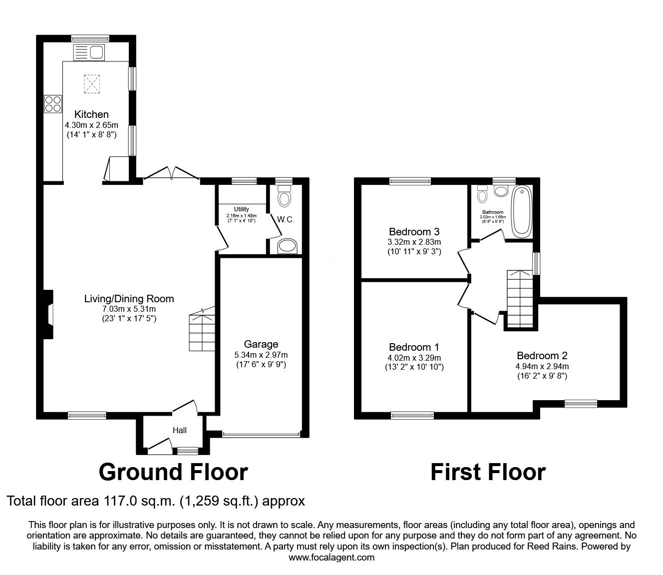 Floorplan of 3 bedroom Detached House for sale, Beatty Drive, Congleton, Cheshire, CW12