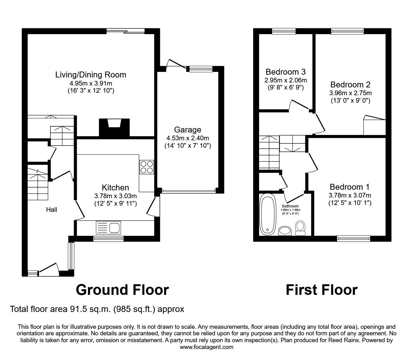 Floorplan of 3 bedroom Semi Detached House for sale, Wiltshire Drive, Congleton, Cheshire, CW12