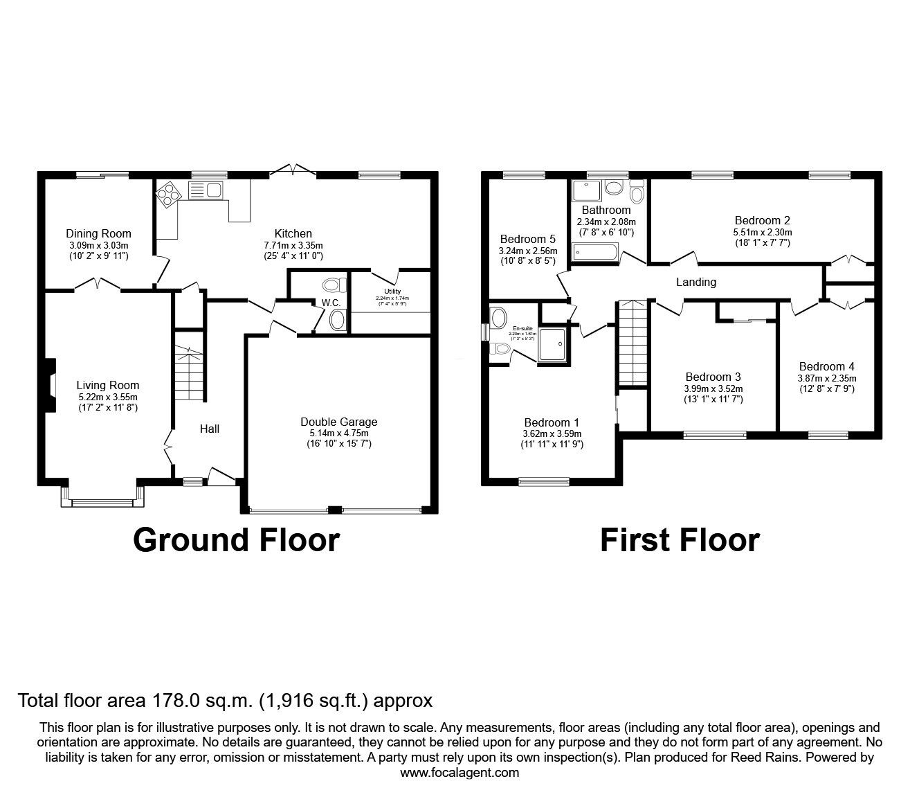 Floorplan of 5 bedroom Detached House for sale, Wolstanholme Close, Congleton, Cheshire, CW12