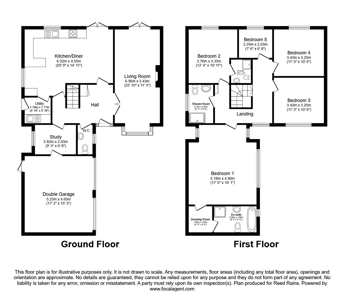Floorplan of 5 bedroom Detached House for sale, Ryedale Way, Congleton, Cheshire, CW12