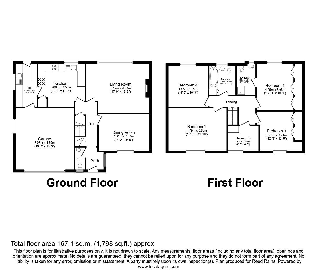 Floorplan of 5 bedroom Detached House for sale, Meakin Close, Congleton, Cheshire, CW12