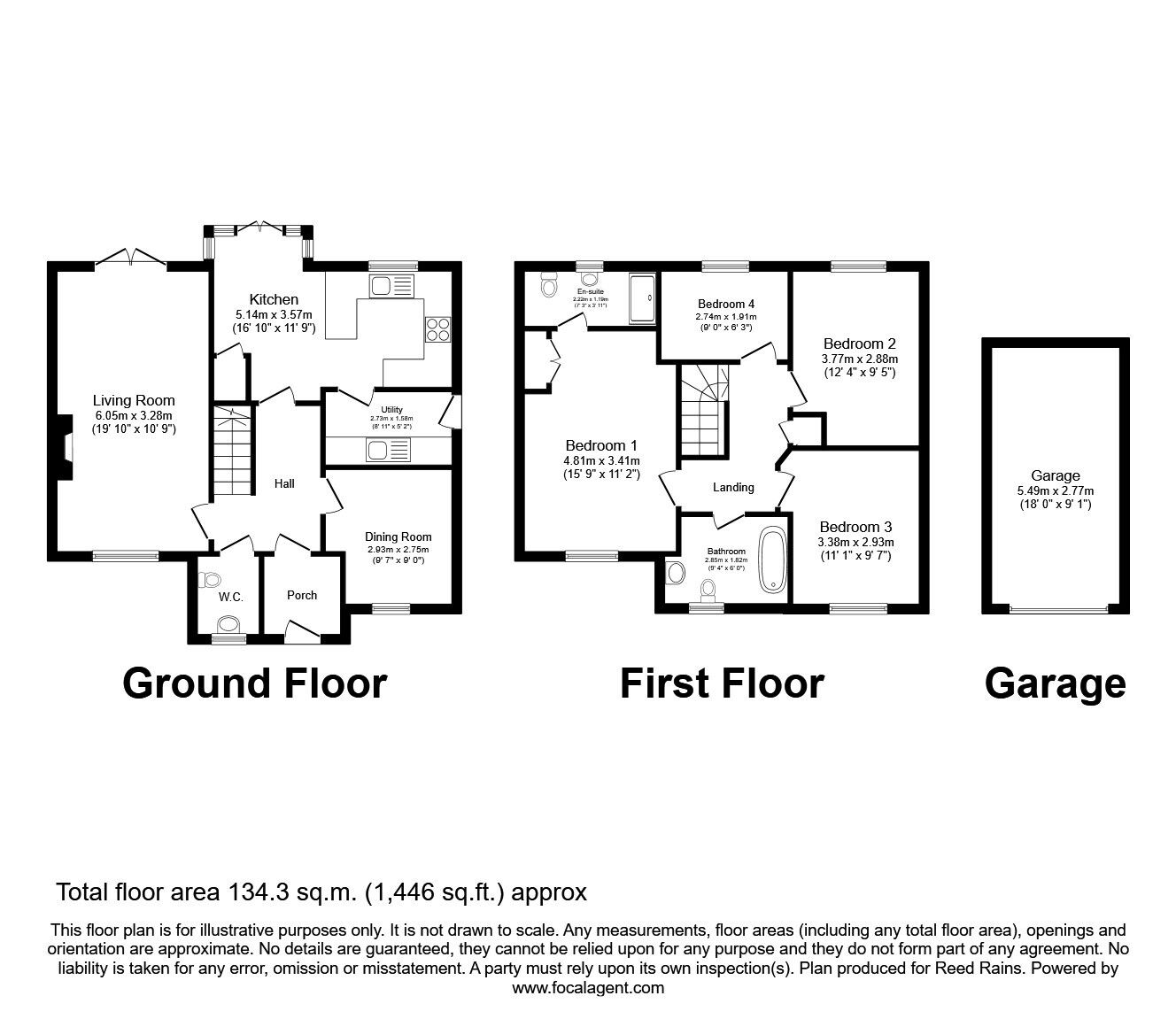 Floorplan of 4 bedroom Detached House for sale, Davenshaw Drive, Congleton, Cheshire, CW12