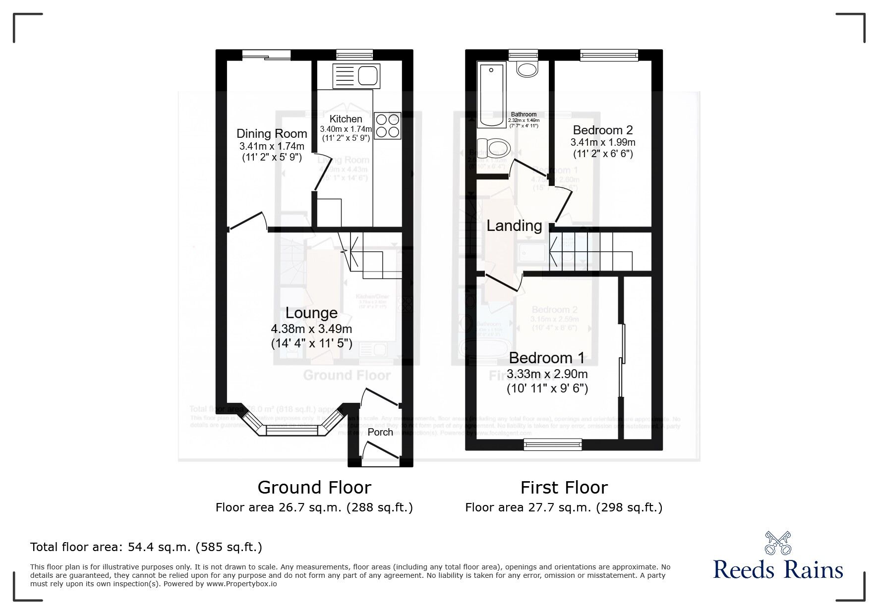 Floorplan of 2 bedroom Semi Detached House to rent, Westminster Close, Middlewich, Cheshire, CW10