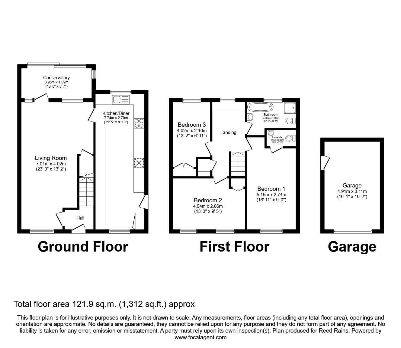 Floorplan of 3 bedroom Semi Detached House for sale, Wharfe Close, Congleton, Cheshire, CW12