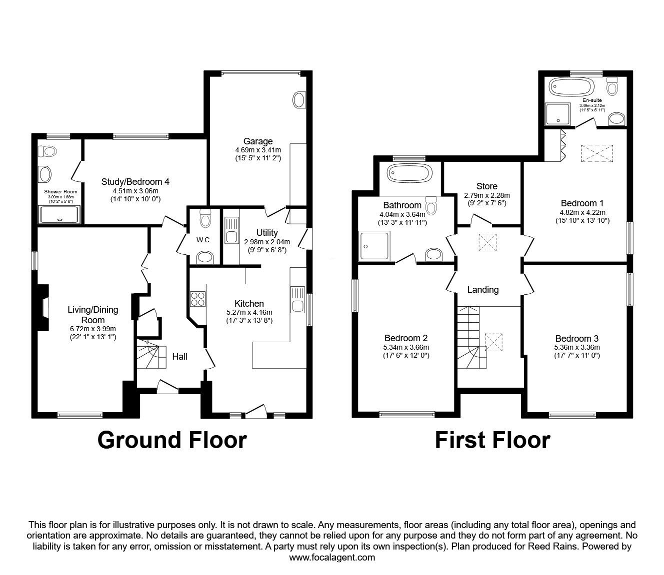 Floorplan of 4 bedroom Detached House for sale, The Mount, Scholar Green, Cheshire, ST7