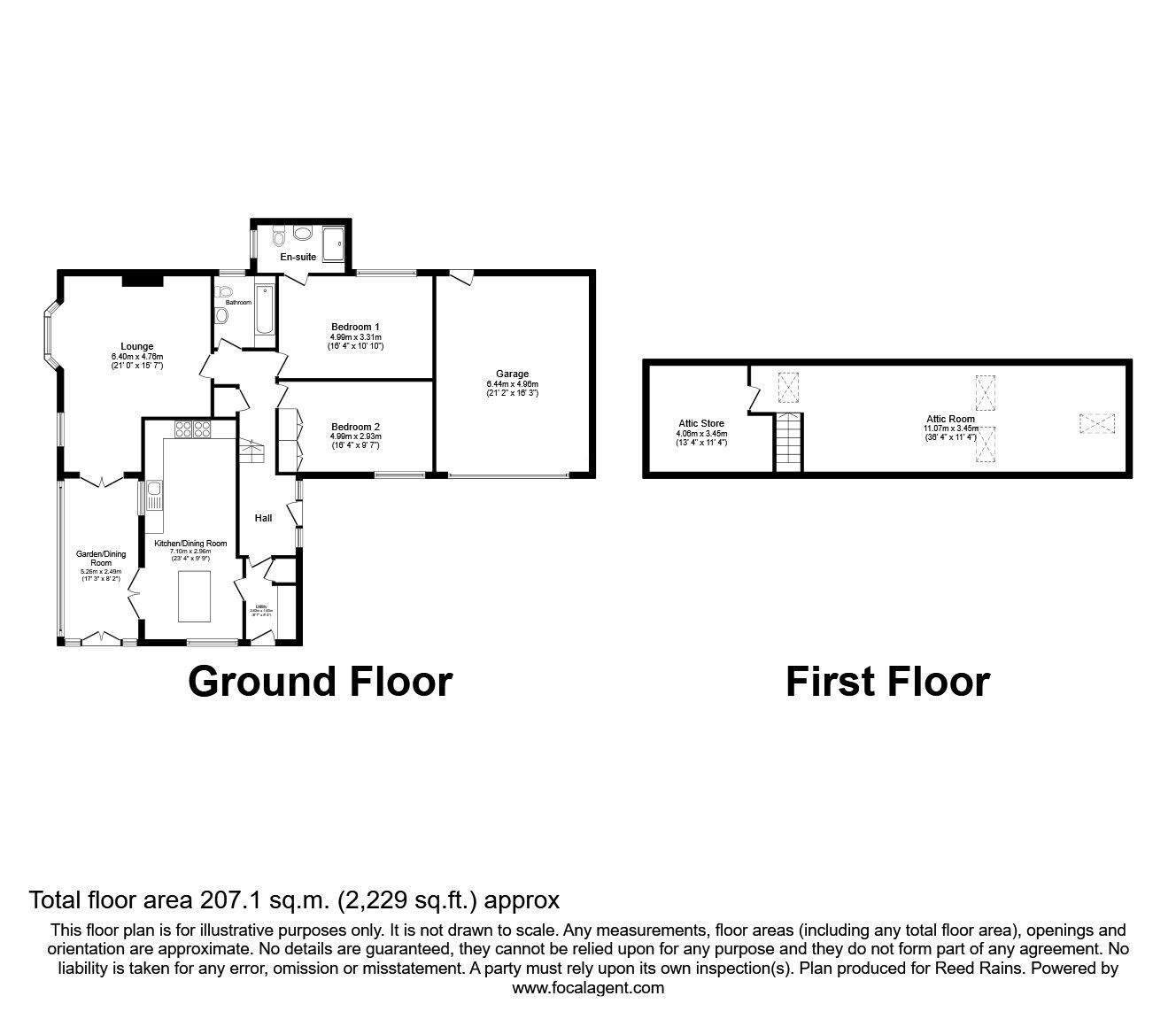 Floorplan of 2 bedroom Detached Bungalow for sale, Childs Lane, Brownlow, Cheshire, CW12
