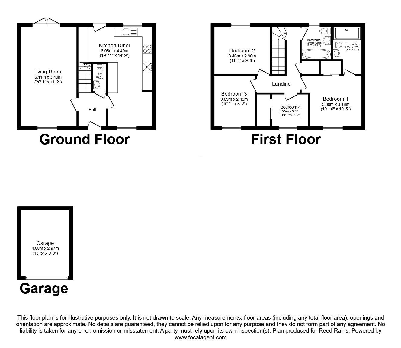 Floorplan of 4 bedroom Detached House for sale, Meadowfield Crescent, Astbury, Cheshire, CW12
