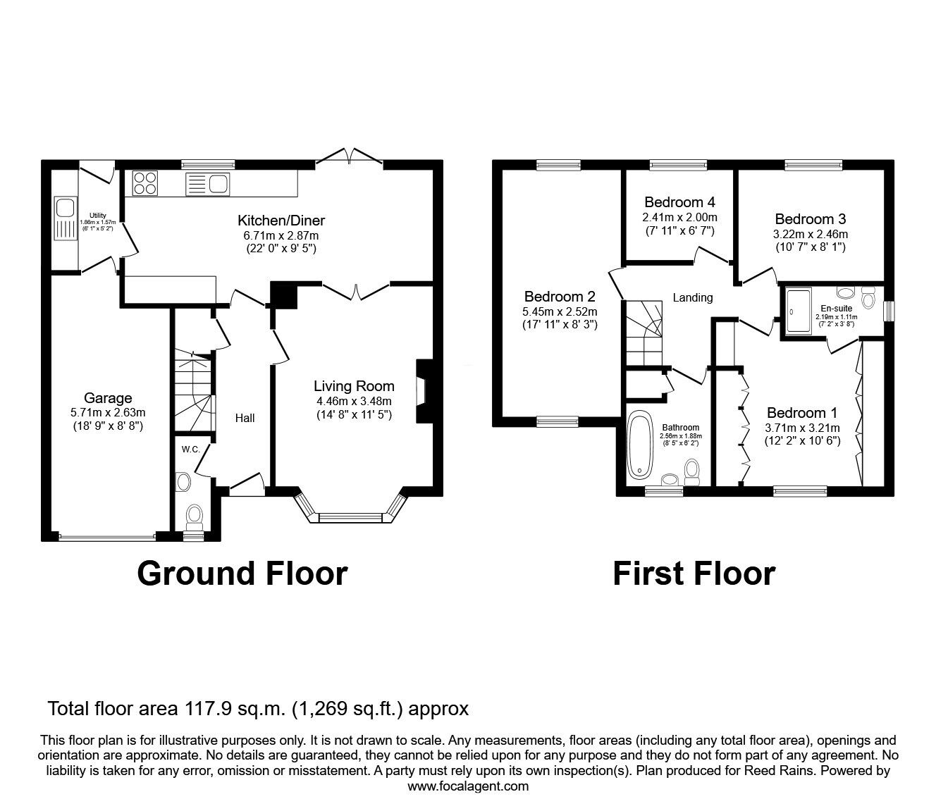 Floorplan of 4 bedroom Detached House for sale, Linnet Way, Biddulph, Staffordshire, ST8