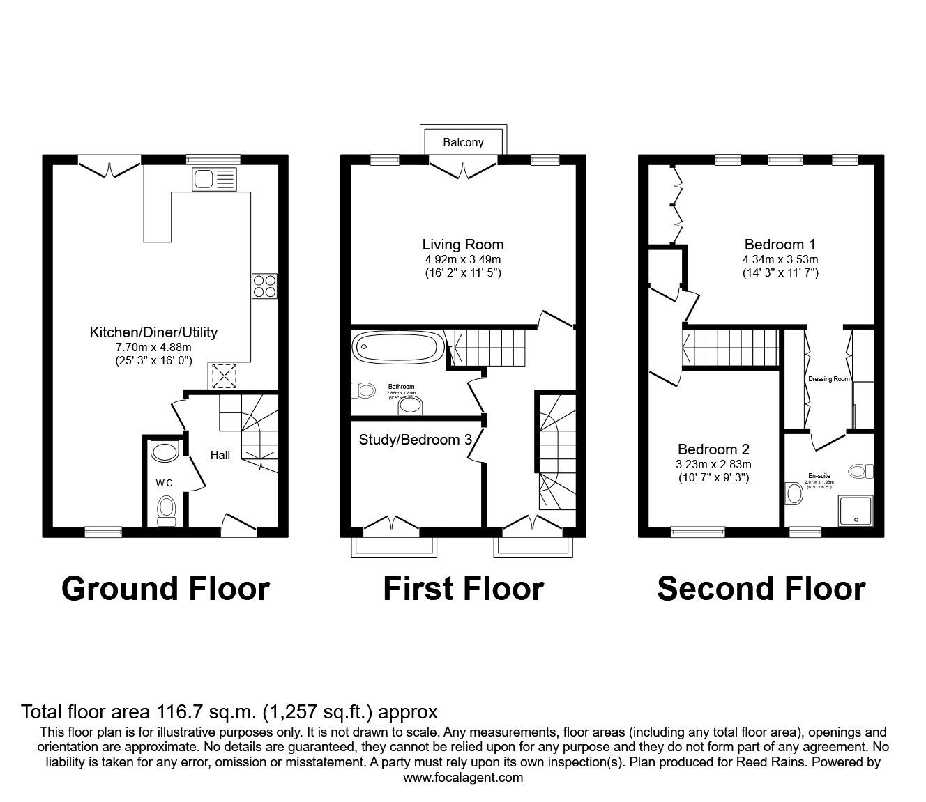 Floorplan of 3 bedroom Semi Detached House for sale, Grange Park Drive, Biddulph, Staffordshire, ST8