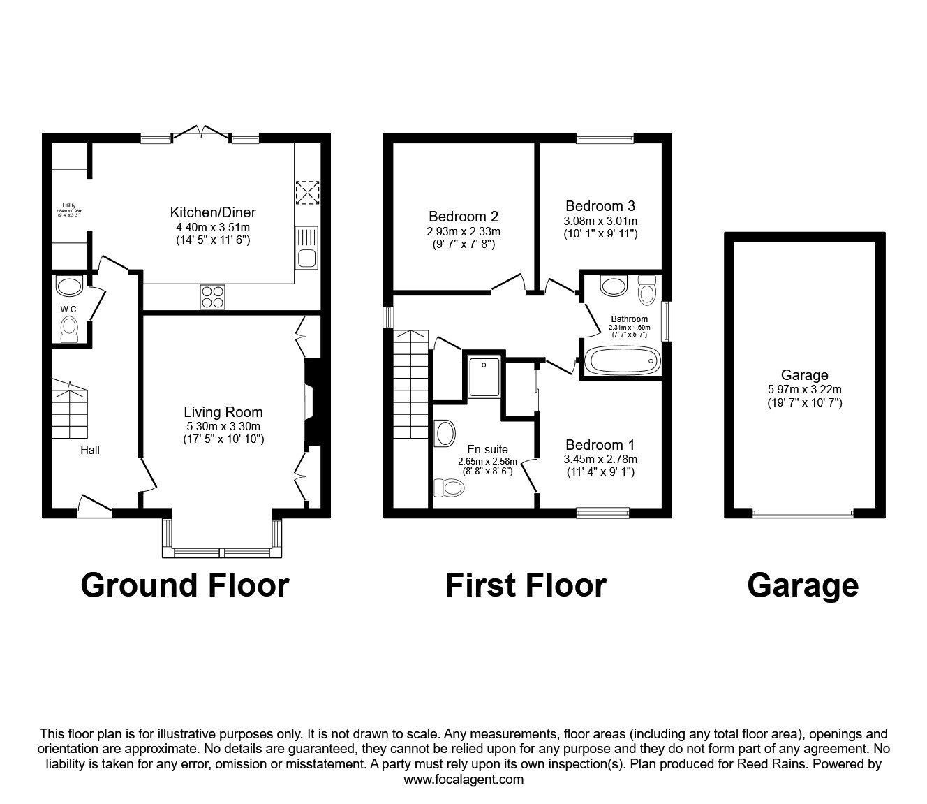 Floorplan of 3 bedroom Detached House for sale, Peewit Close, Congleton, Cheshire, CW12
