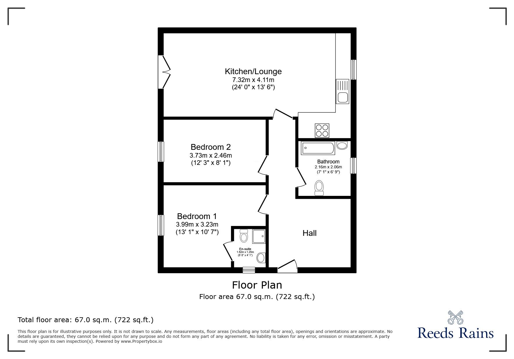 Floorplan of 2 bedroom Flat to rent, Bath Vale, Congleton, CW12
