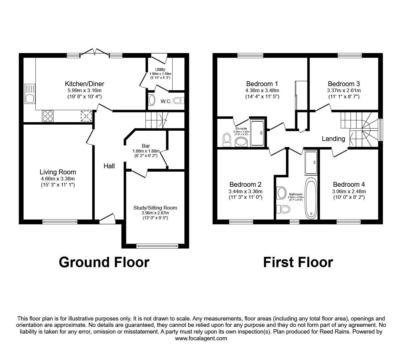 Floorplan of 4 bedroom Detached House for sale, Massey Way, Congleton, Cheshire, CW12