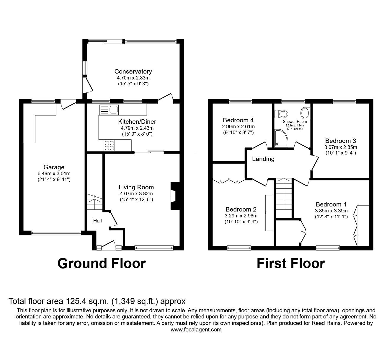 Floorplan of 4 bedroom Semi Detached House for sale, Bankhouse Drive, Congleton, Cheshire, CW12