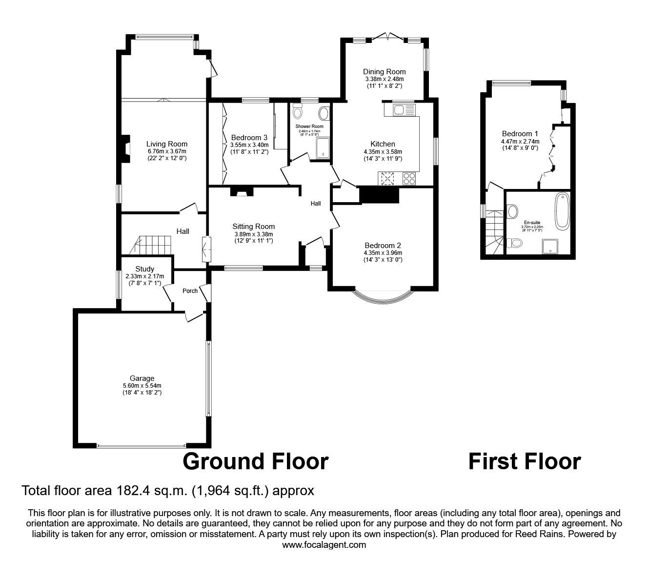 Floorplan of 2 bedroom Detached Bungalow for sale, Moss Road, Congleton, Cheshire, CW12