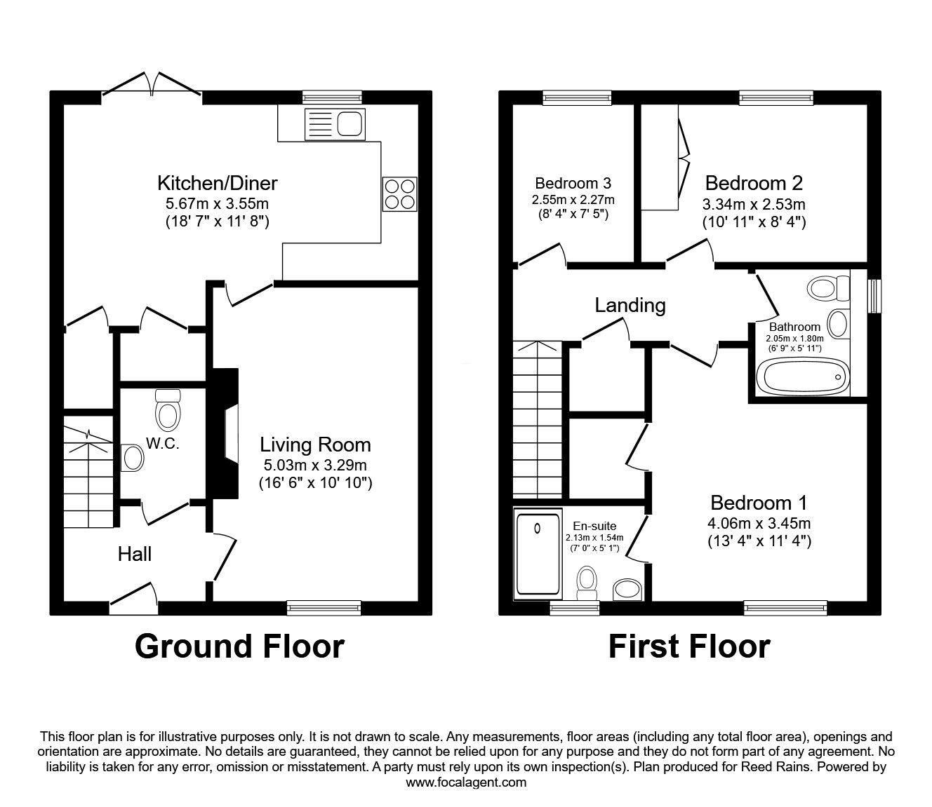 Floorplan of 3 bedroom Semi Detached House for sale, Shetland Drive, Congleton, Cheshire, CW12