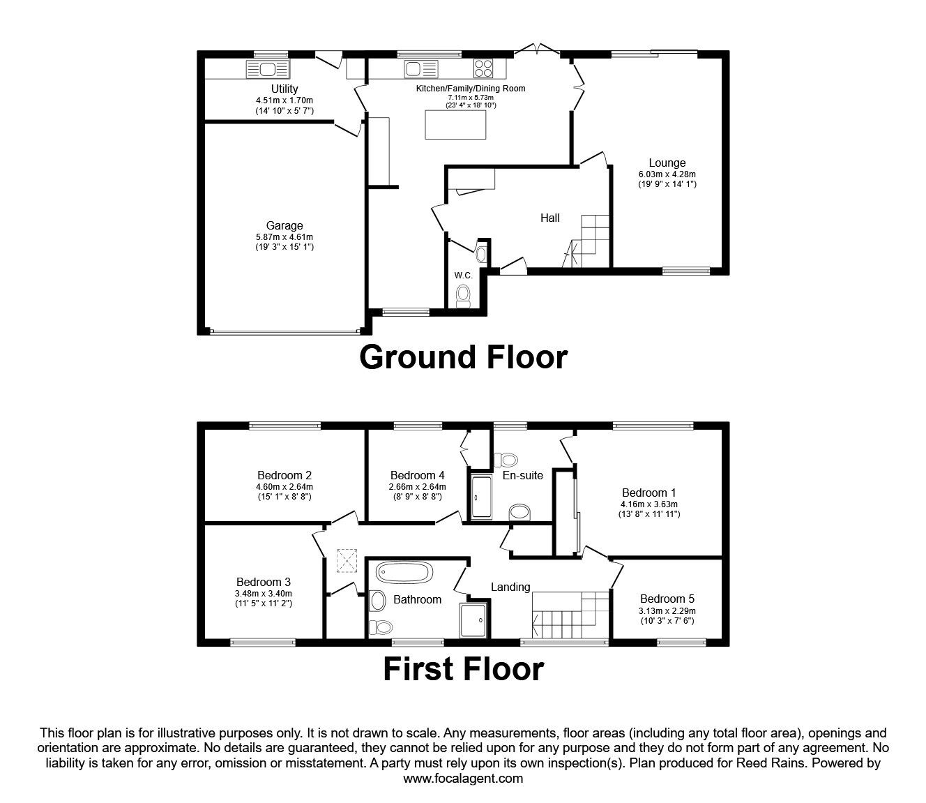 Floorplan of 5 bedroom Detached House for sale, Berkshire Drive, Congleton, Cheshire, CW12