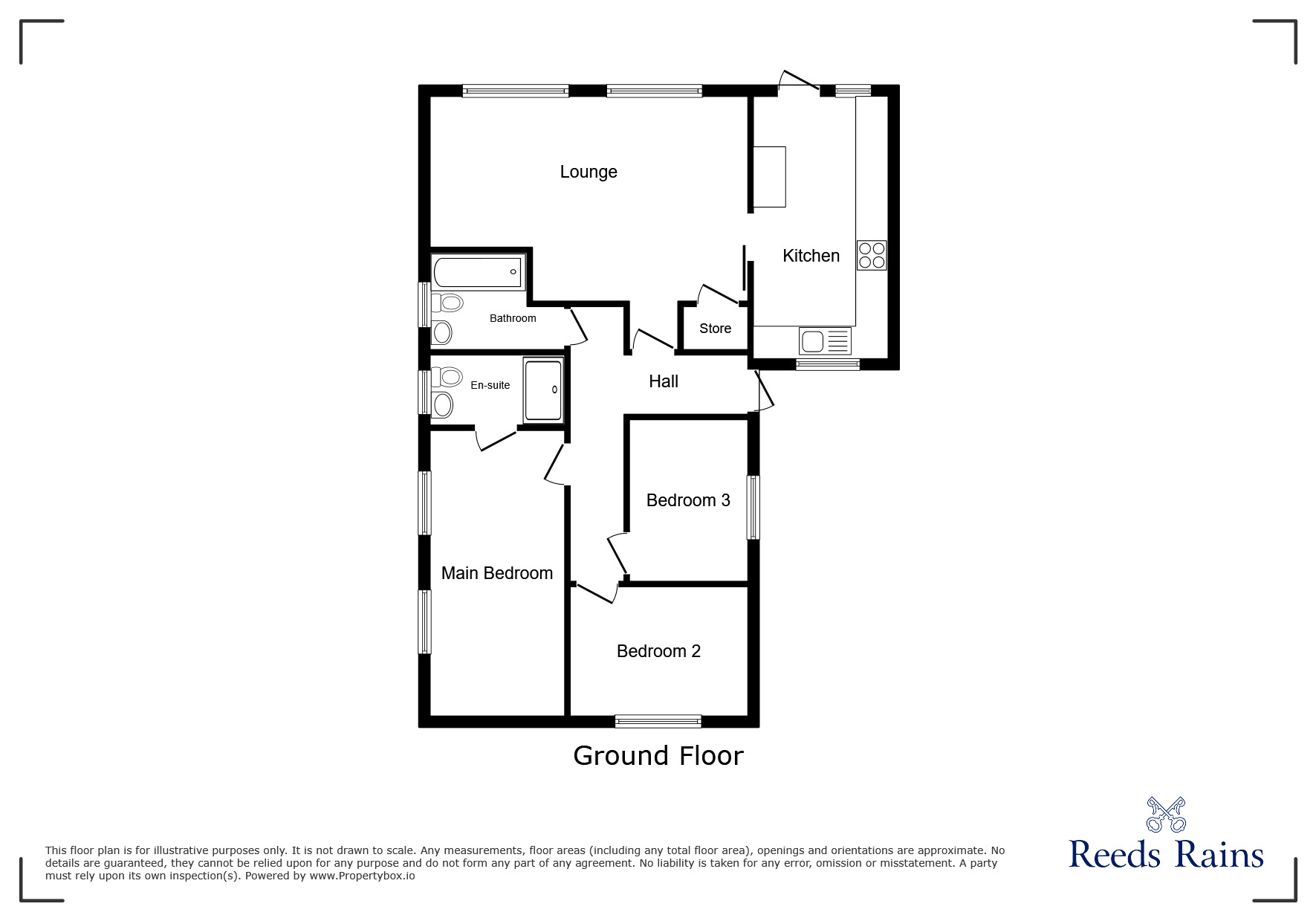 Floorplan of 3 bedroom Detached Bungalow for sale, Beatty Drive, Congleton, Cheshire, CW12