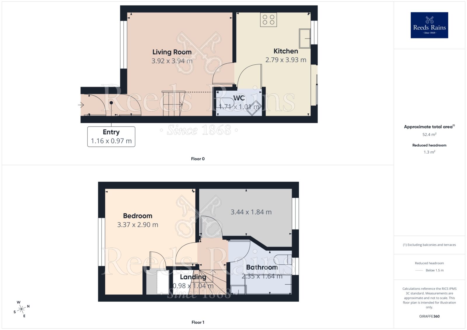 Floorplan of 2 bedroom Mid Terrace House for sale, Parker Way, Congleton, Cheshire, CW12