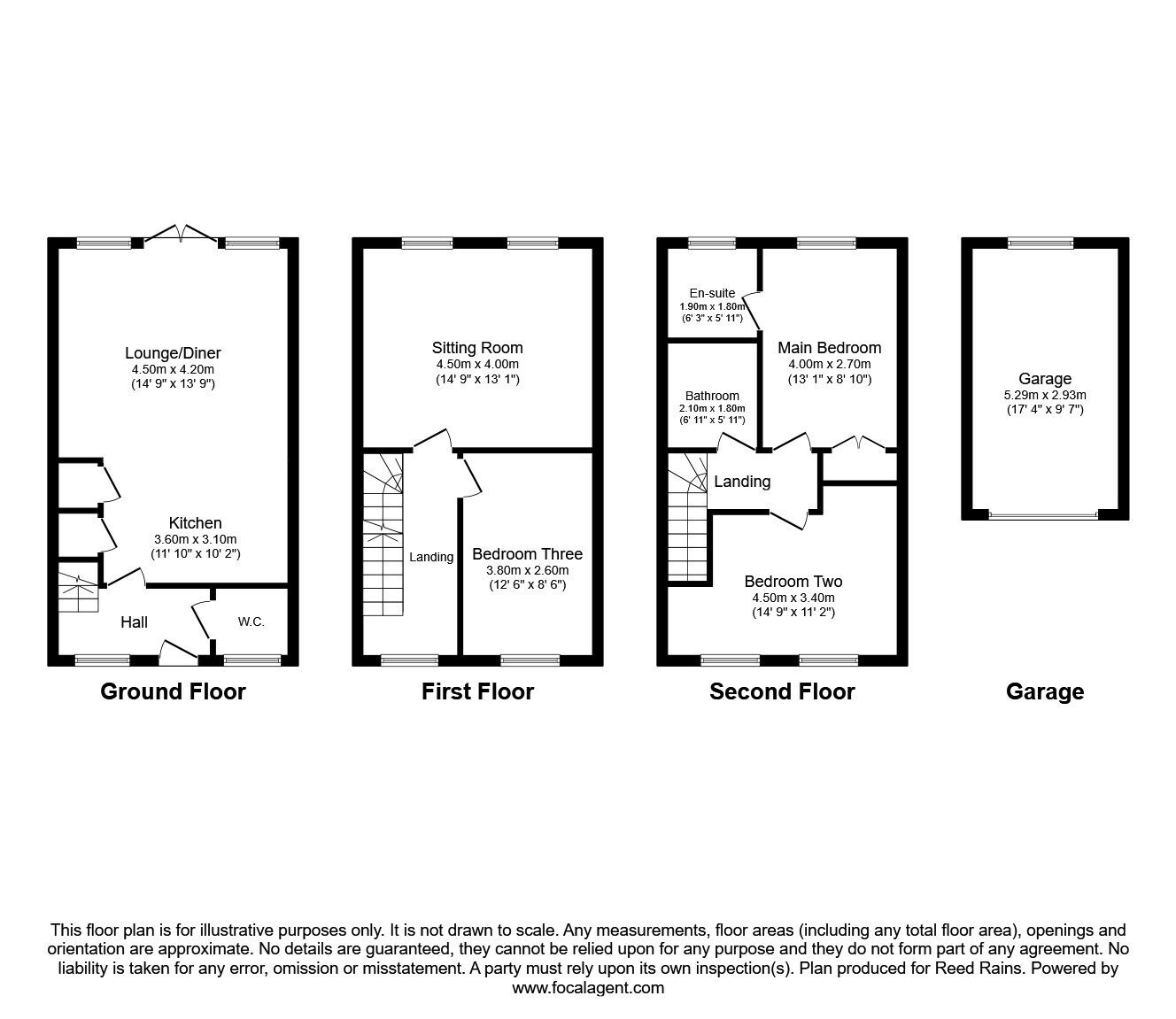Floorplan of 3 bedroom Mid Terrace House for sale, Bath Vale, Congleton, Cheshire, CW12